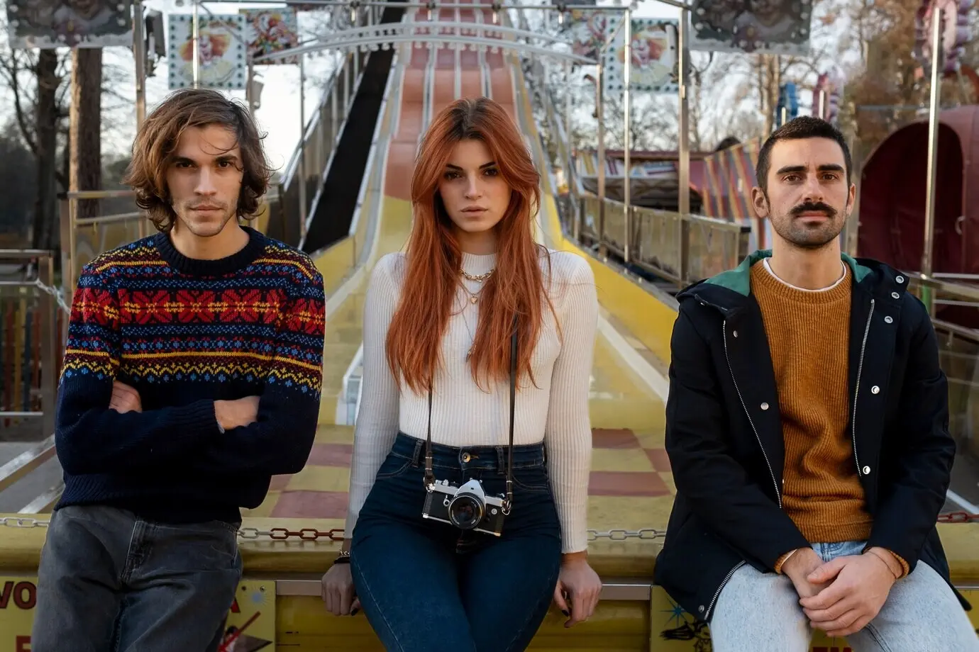 Middle-aged friends having a good time together